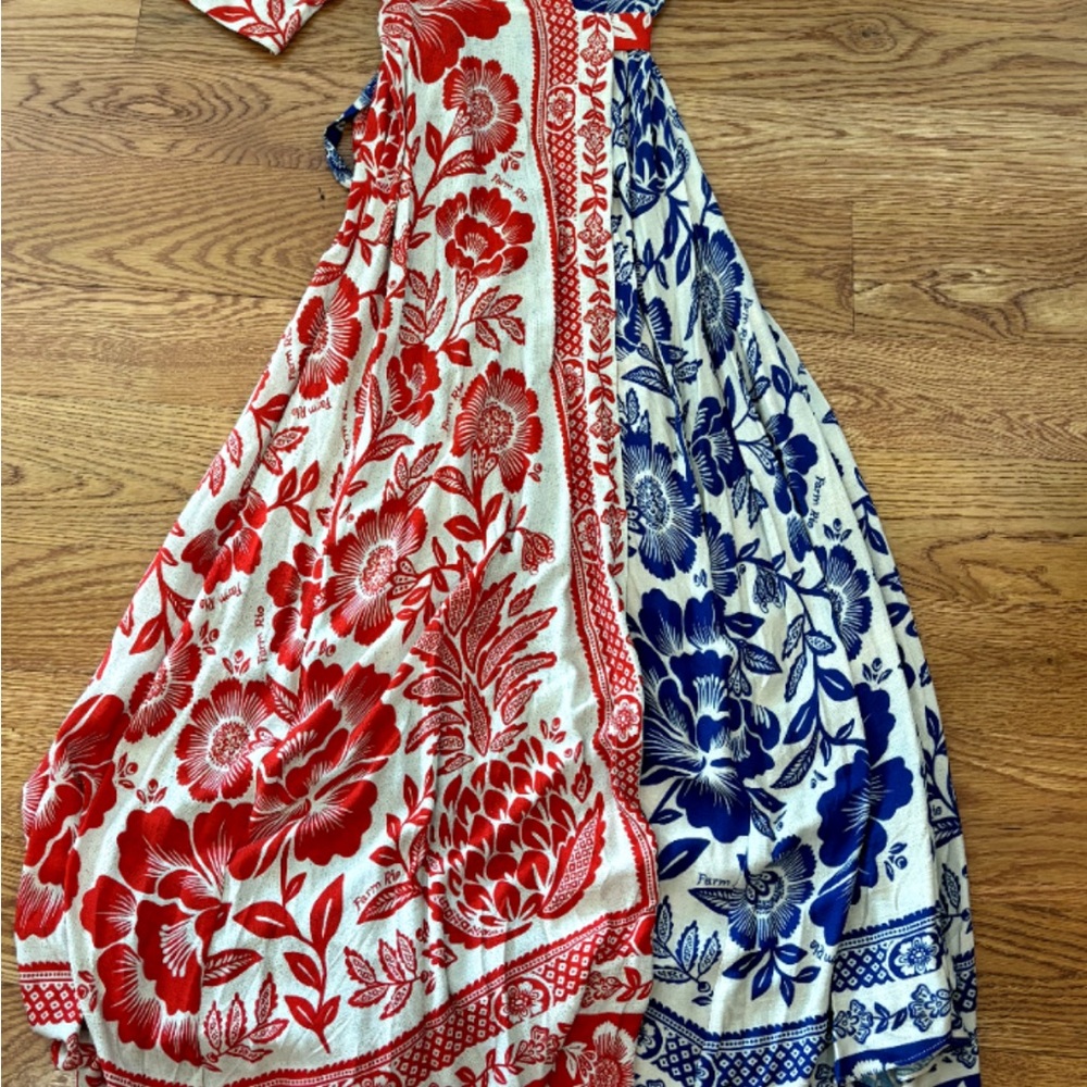 Farm Rio pineapple garden wrap maxi dress NWOT S - Picture 6 of 11